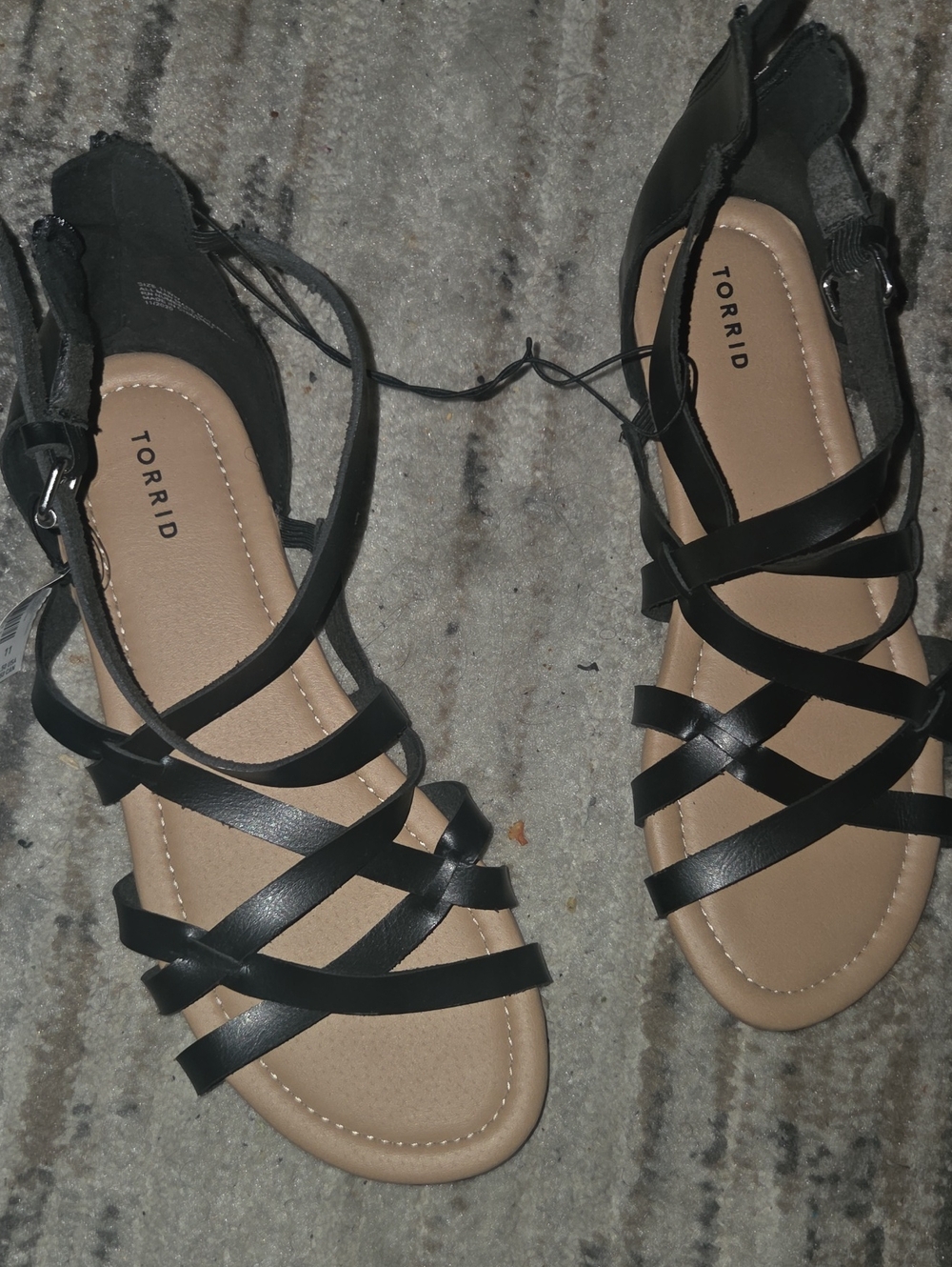 torrid Black Strappy Crossband Sandals for Women